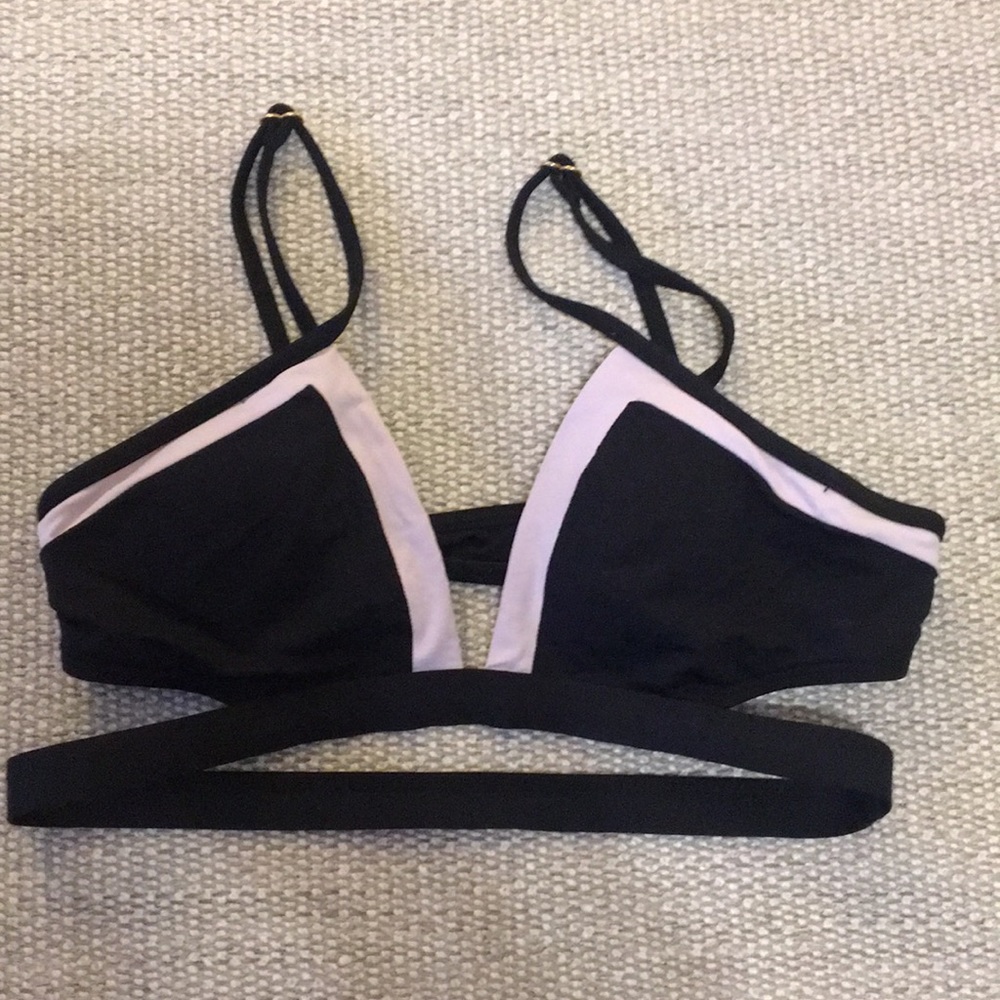 L*Space Lilac and Black Bikini Top